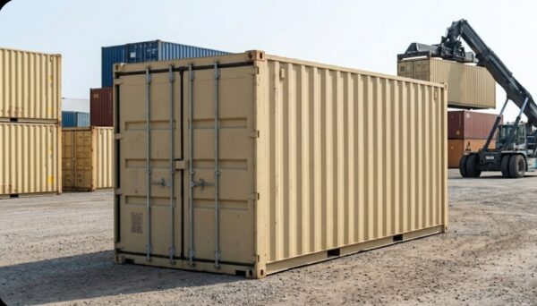 Intermodal Pro 20ft Cargo Desert Tan | Container Flow USA Intermodal Pro 20ft cargo shipping container in desert tan for sale in the USA